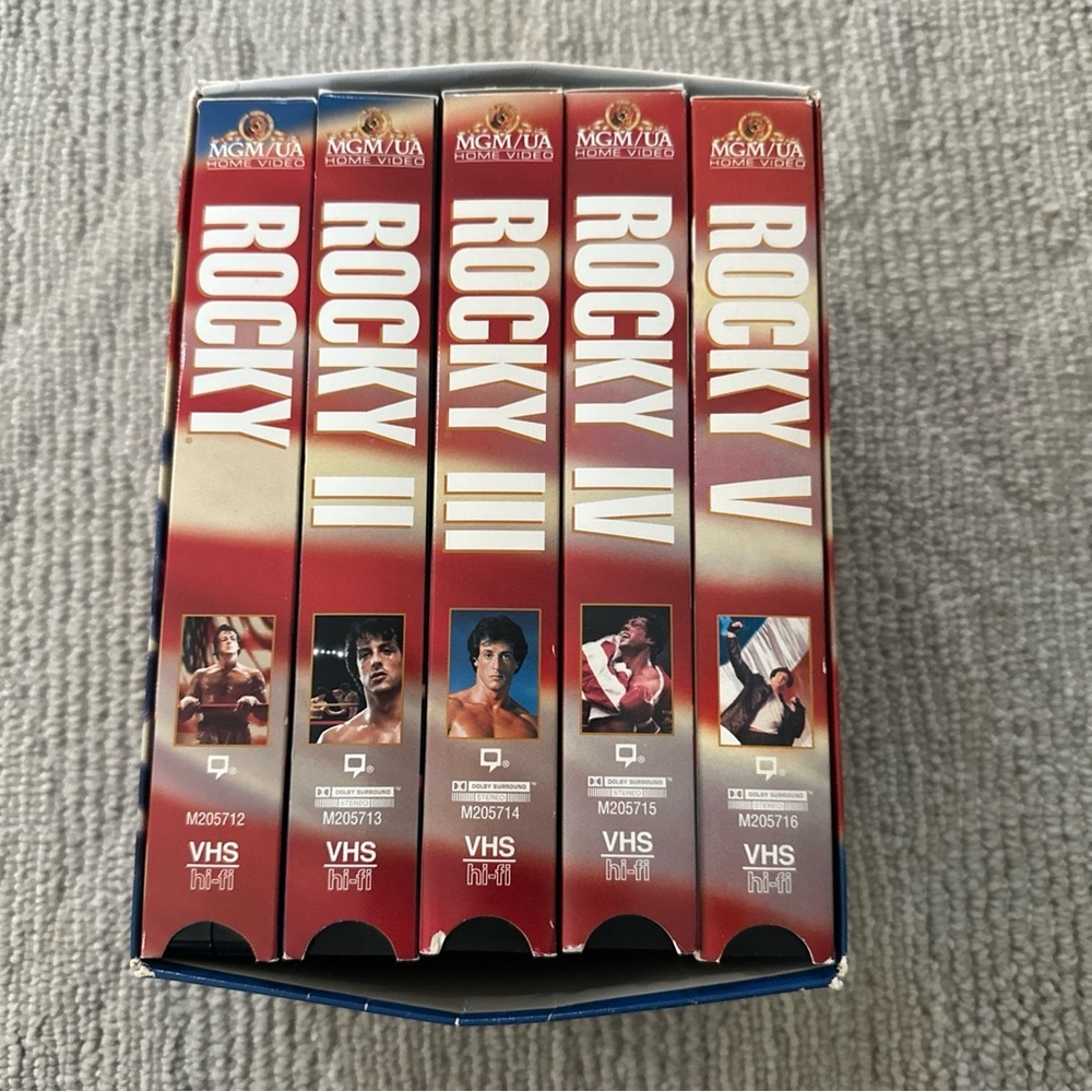 20th Anniversary The Rocky Anthology (VHS, 1996, 5-Tape Set)​